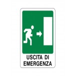 cartello uscita d'emergenza dx